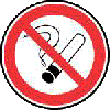 panneau interdiction de fumer