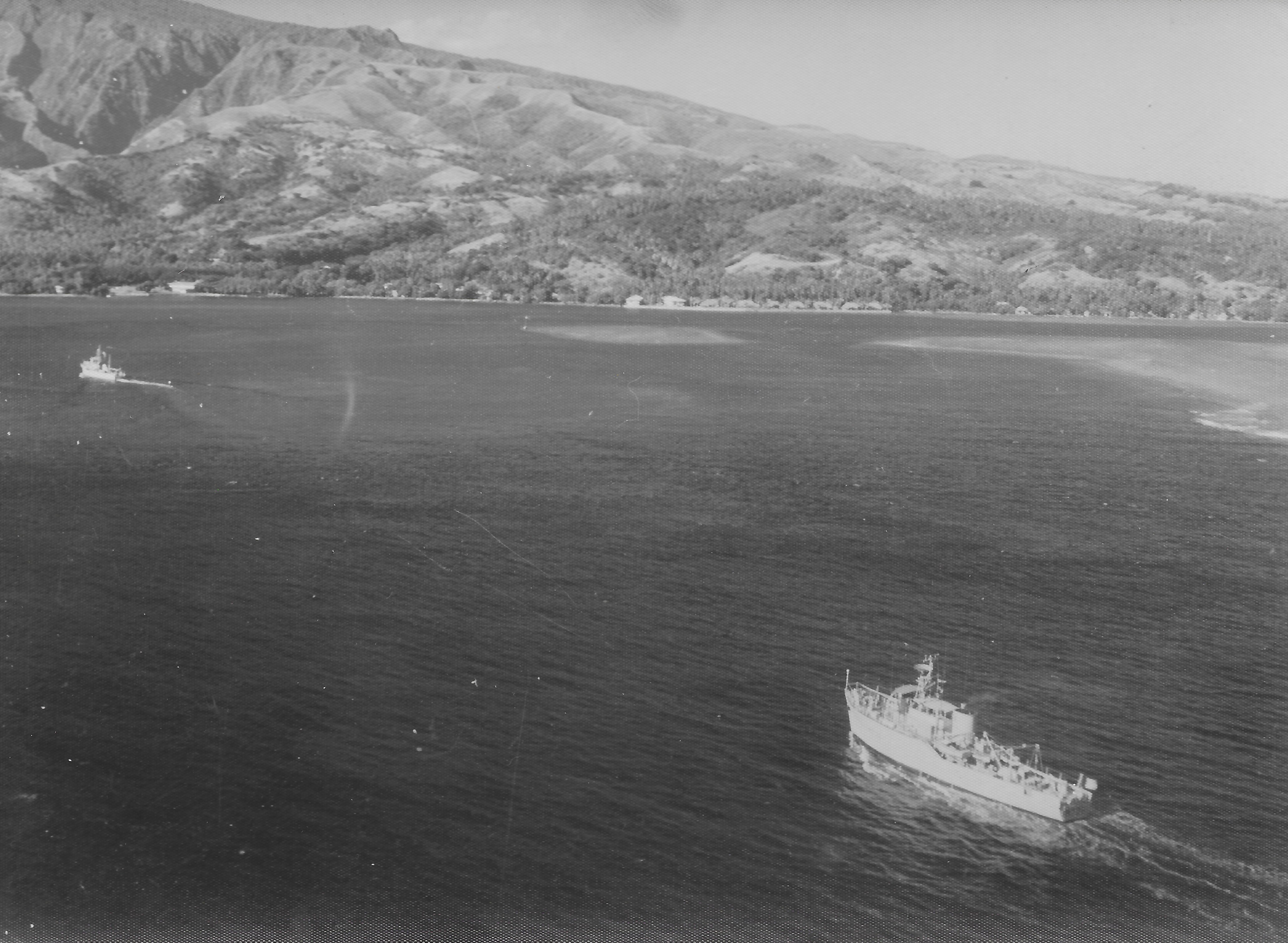 La Bayonnaise arrivant  Papeete - Le 5 juillet 1961