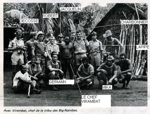 L'équipage de la Bayonnaise chez les Big Nambas