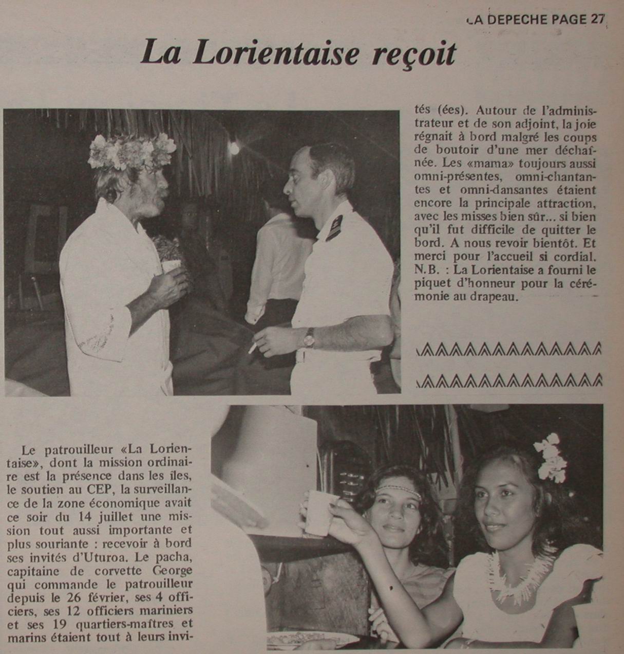 Cocktail Lorientaise juin 1982