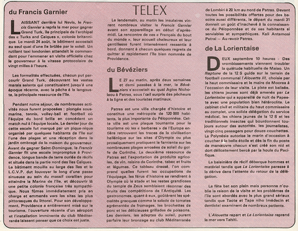 Article Cols Bleus N° 1772 du 11 septembre 1982