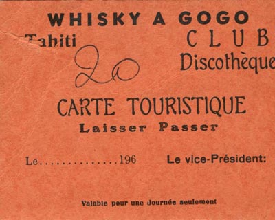 Carte Whisky à gogo