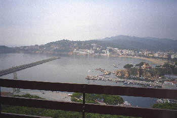 The bay of Sant Feliu de Guixols fom the Terrace