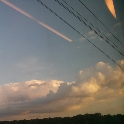 Nuage depuis train