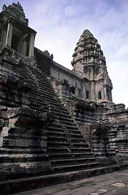 Escalier à Angkor