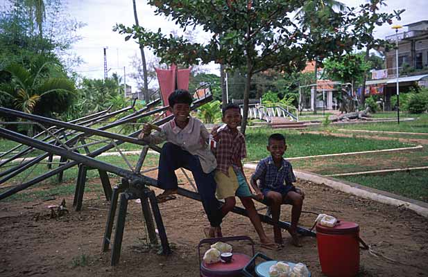 Le jardin pubilc à Kompong Thom