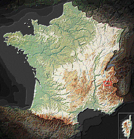 carte de France (physique)