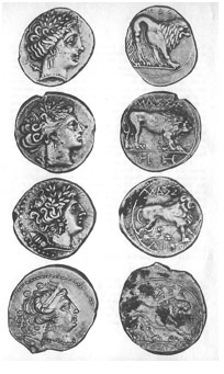 Monnaies d'argent de Massalia (drachmes) 