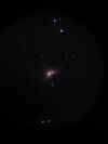 Ceinture d'Orion avec la nbuleuse : 21 avril 2004 - Beau Temps - Canon A70 - retouche avec RegiStax, 100 ISO, f/D 2.8 (966 Ko)