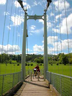 Footbridge over the River Wye at Sellack