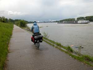 Wet and Windy Rhine near Bonn