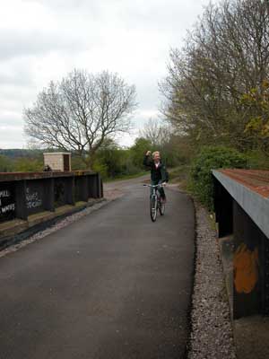 Mike on the railway path between Bristol and Bath