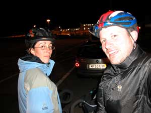 in line for the ferry at Harwich