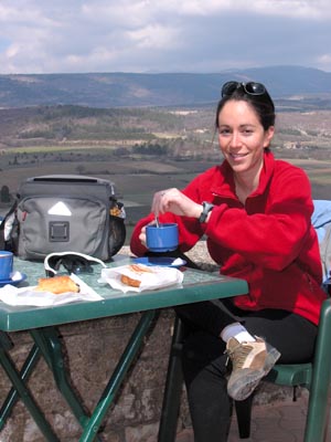 Breakfast in Sault, before Mt Ventoux