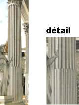 colonne semi-cannelée